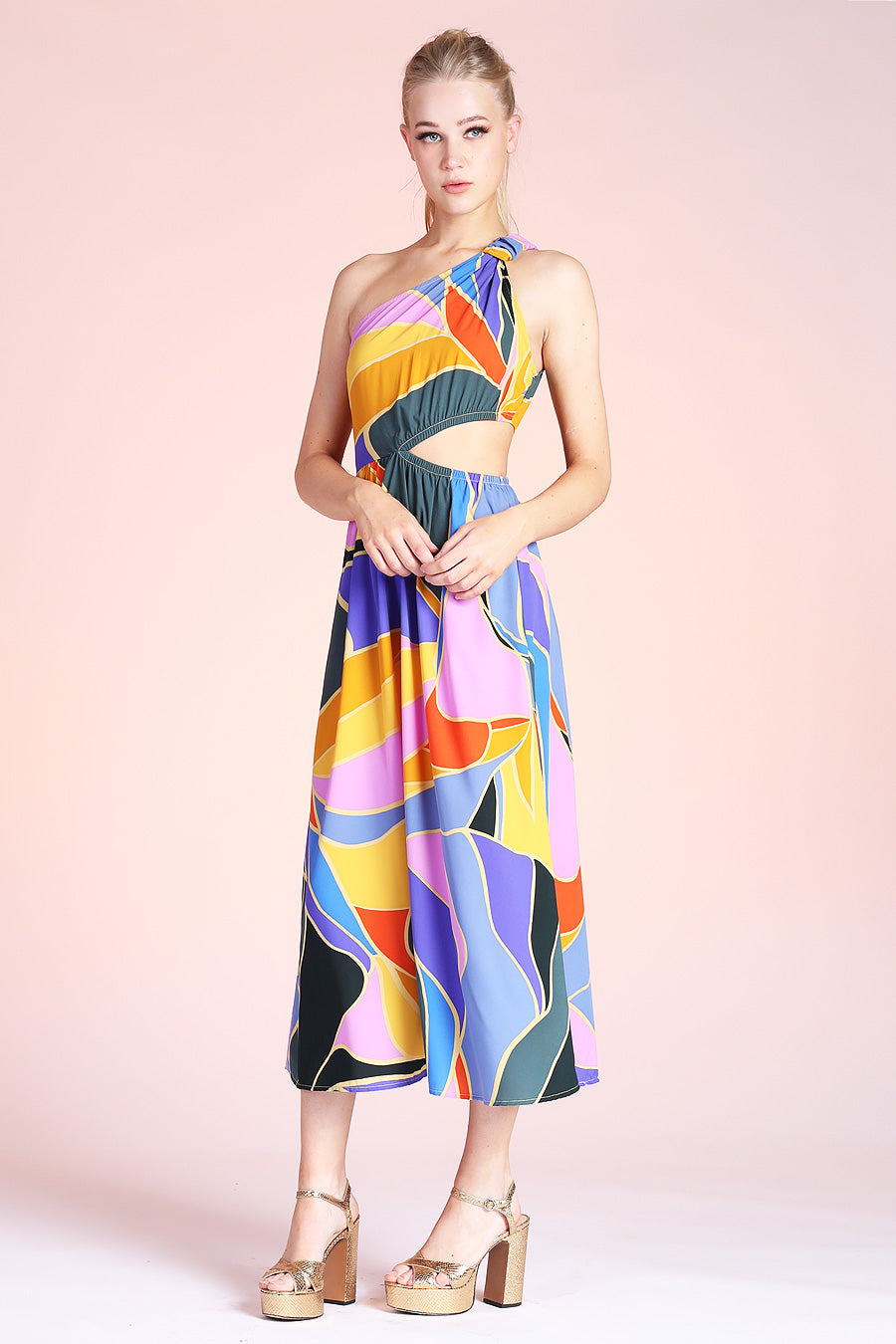 Metamorphosis Cut Out Midi Dress