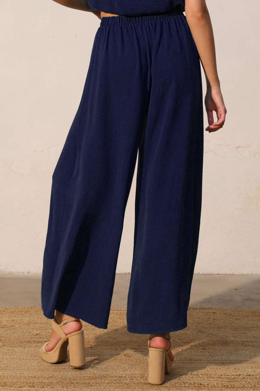 Yoke Wide Leg Swing Pants