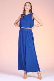 Yoke Wide Leg Swing Pants