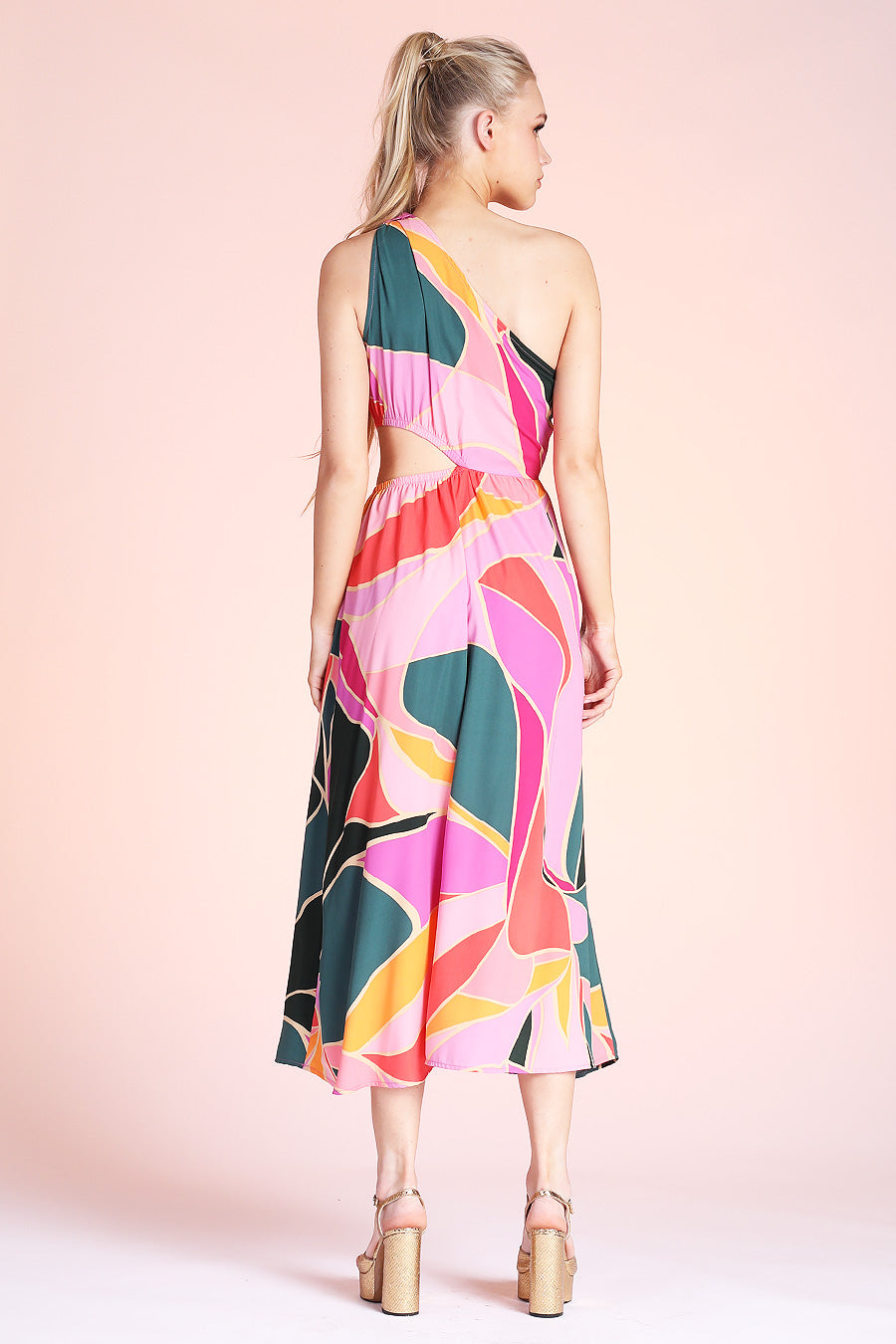 Metamorphosis Cut Out Midi Dress