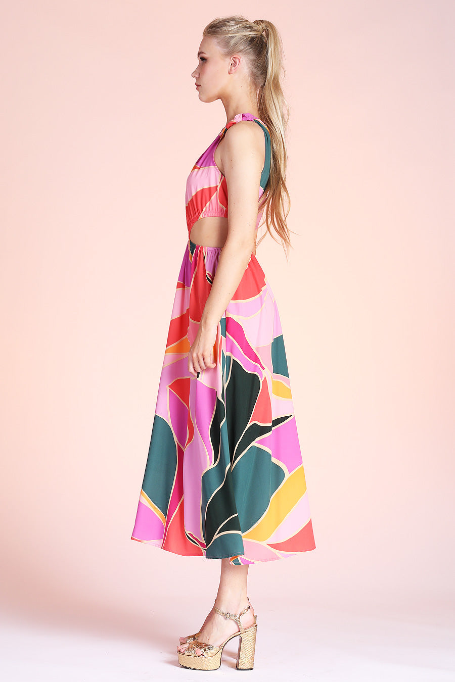 Metamorphosis Cut Out Midi Dress