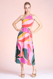 Metamorphosis Cut Out Midi Dress