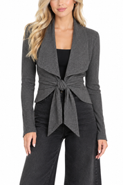 Go Everywhere Tie Front Knit Jacket