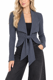 Go Everywhere Tie Front Knit Jacket