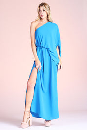 Slouchy One Shoulder Maxi Dress