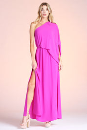 Slouchy One Shoulder Maxi Dress