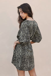 Night Snake Half Sleeve Dress