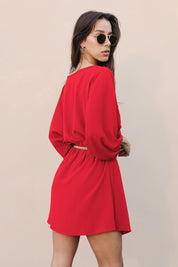 Boat Neck Dolman Dress