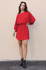 Boat Neck Dolman Dress