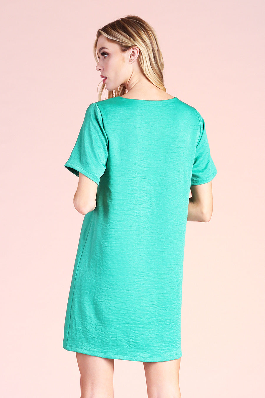 crepe t shirt dress ASOS DESIGN Curve Bridesmaids slash neck crepe t-shirt sleeve minimal drape maxi dress in soft pink