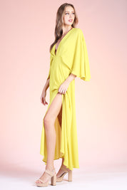 Crinkle Cape Maxi Dress - Ahri