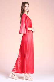 Satin Crepe Maxi Dress