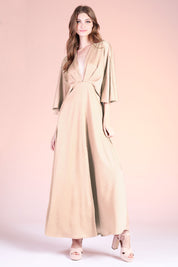 Satin Crepe Maxi Dress