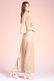 Satin Crepe Maxi Dress