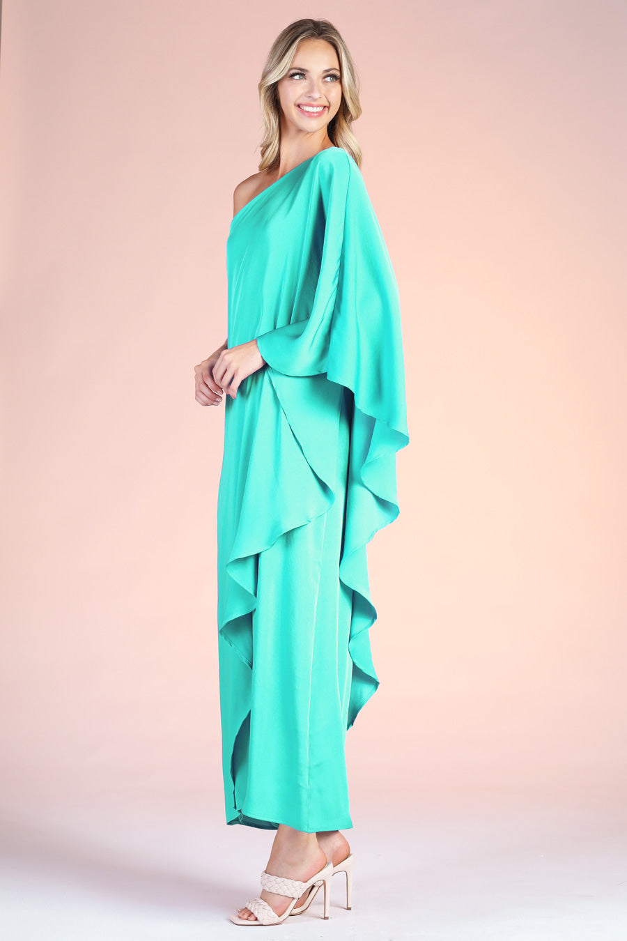 Soft Athena One Shoulder Maxi