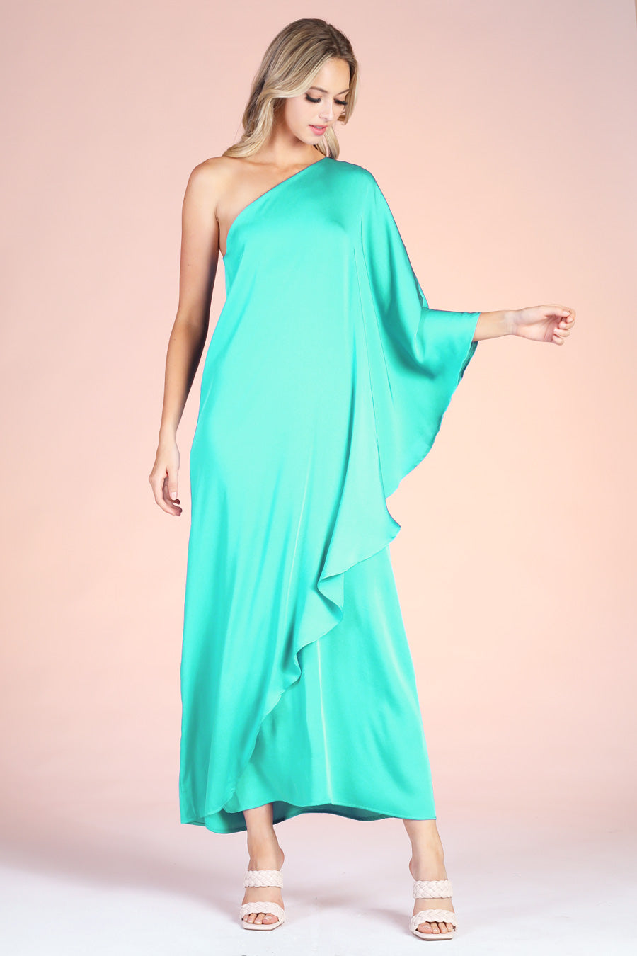 Soft Athena One Shoulder Maxi