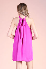 Sweet Satin Ruched Shift Dress