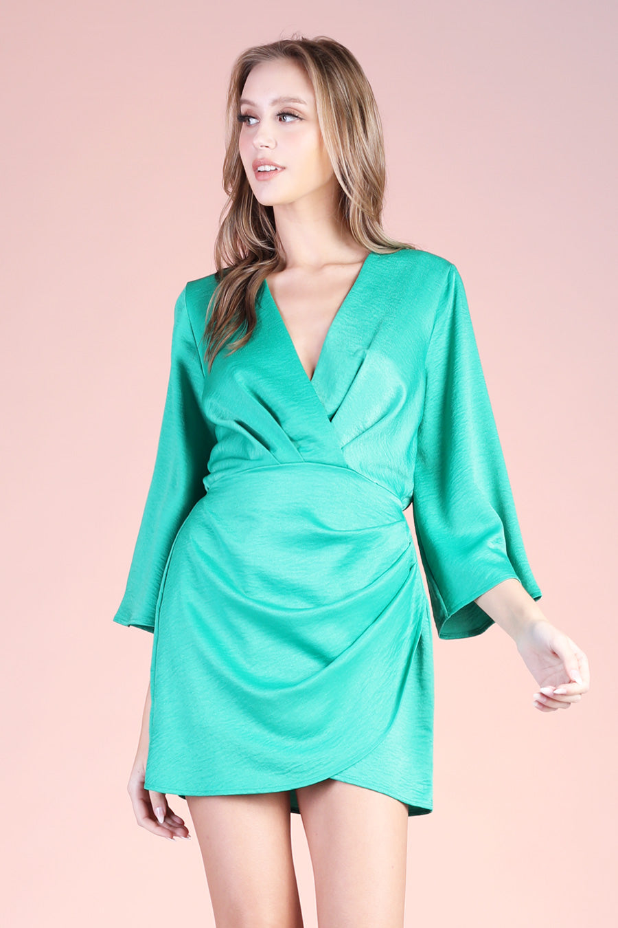 Bell Sleeve Bodycon Dress Green / Small Bell Sleeve Bodycon Dress Green / Small