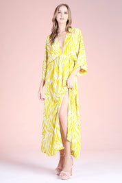 Thunderbolt Center Split Maxi Dress