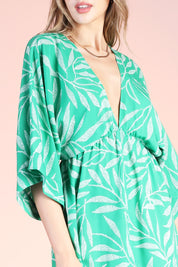 Lanai Leaf Kimono Maxi