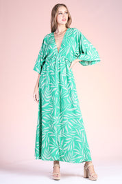 Lanai Leaf Kimono Maxi