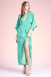 Lanai Leaf Kimono Maxi