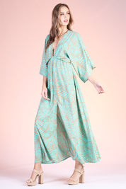 Soft Leaf Kimono Maxi