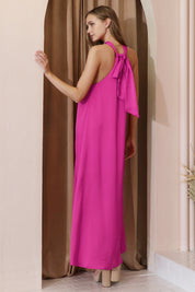 Sleek Satin Cut Out Maxi Dress