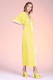 Contrast Band Maxi Dress