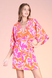 Kai Flower Classic Kimono Dress