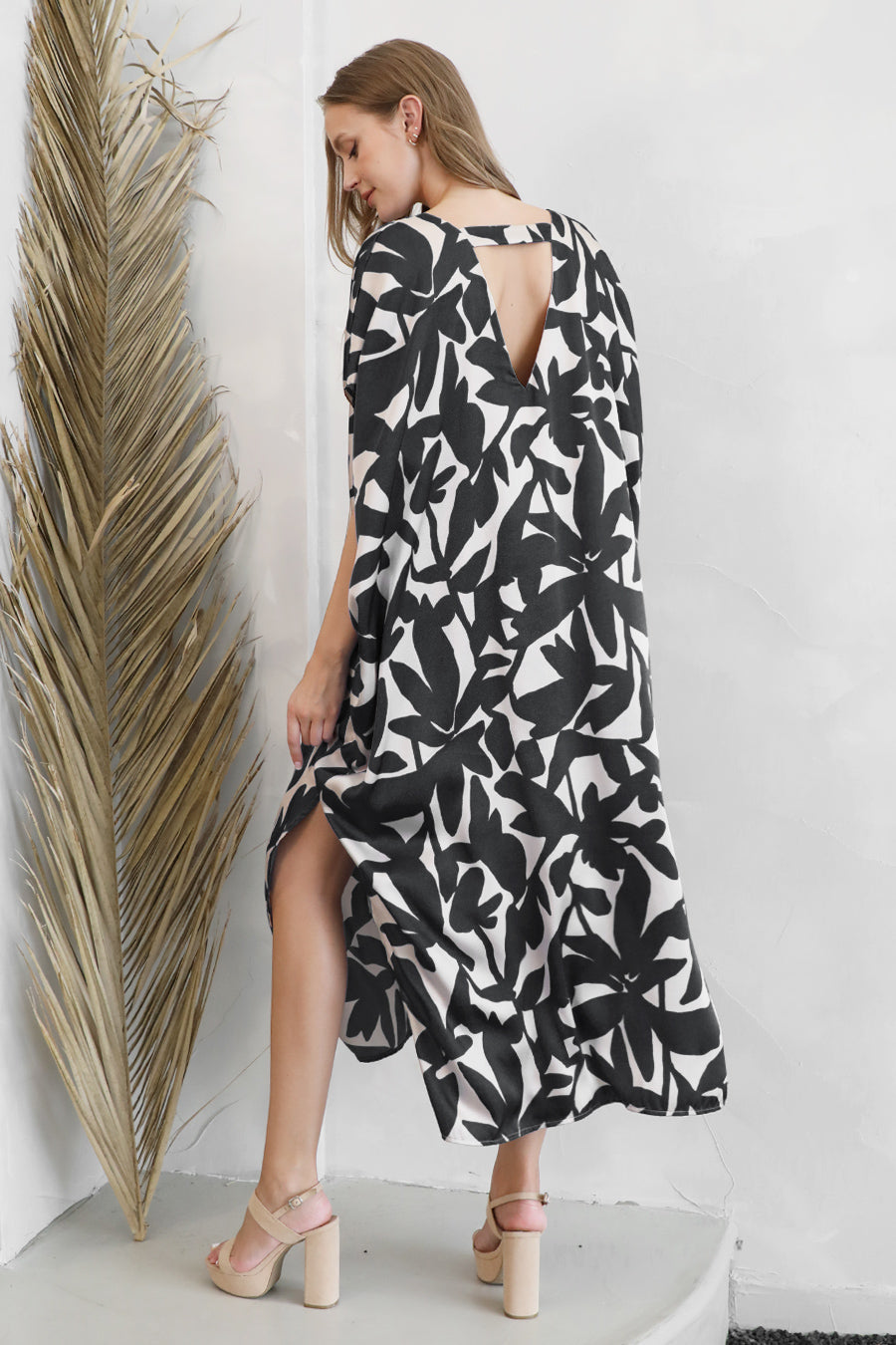 Paloma Satin Caftan Maxi Dress - Ahri