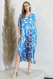 Paloma Satin Caftan Maxi Dress - Ahri
