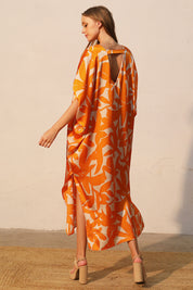 Paloma Satin Caftan Maxi Dress - Ahri