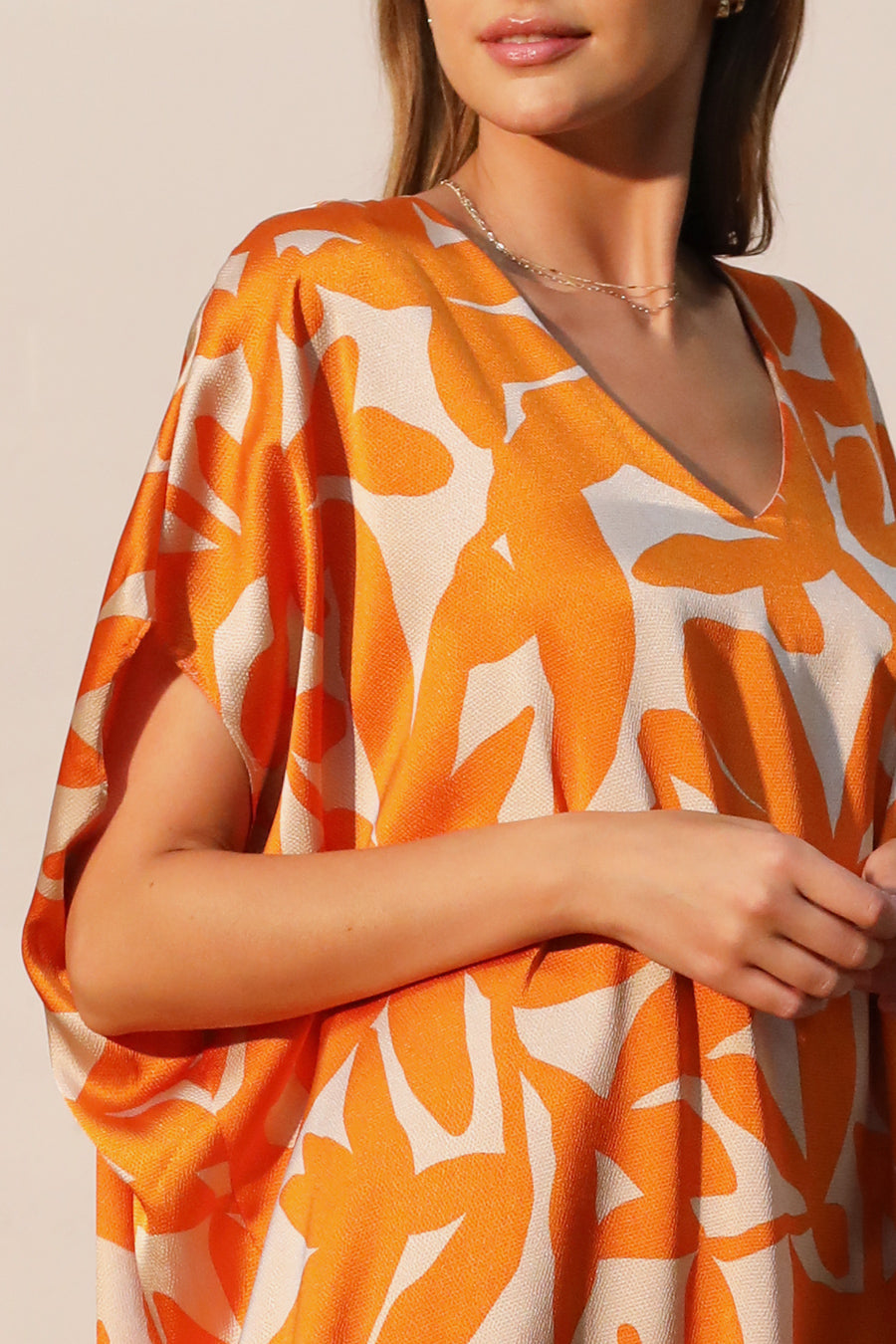 Paloma Satin Caftan Maxi Dress - Ahri