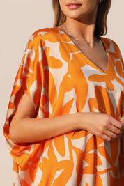 Paloma Satin Caftan Maxi Dress - Ahri