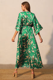 Paloma Satin Kimono Maxi Dress