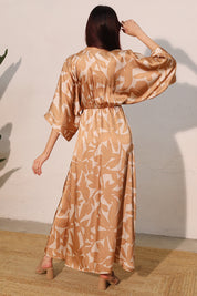 Paloma Satin Kimono Maxi Dress