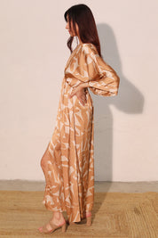 Paloma Satin Kimono Maxi Dress