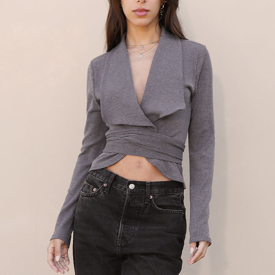 Go Everywhere Tie Front Knit Jacket - Ahri
