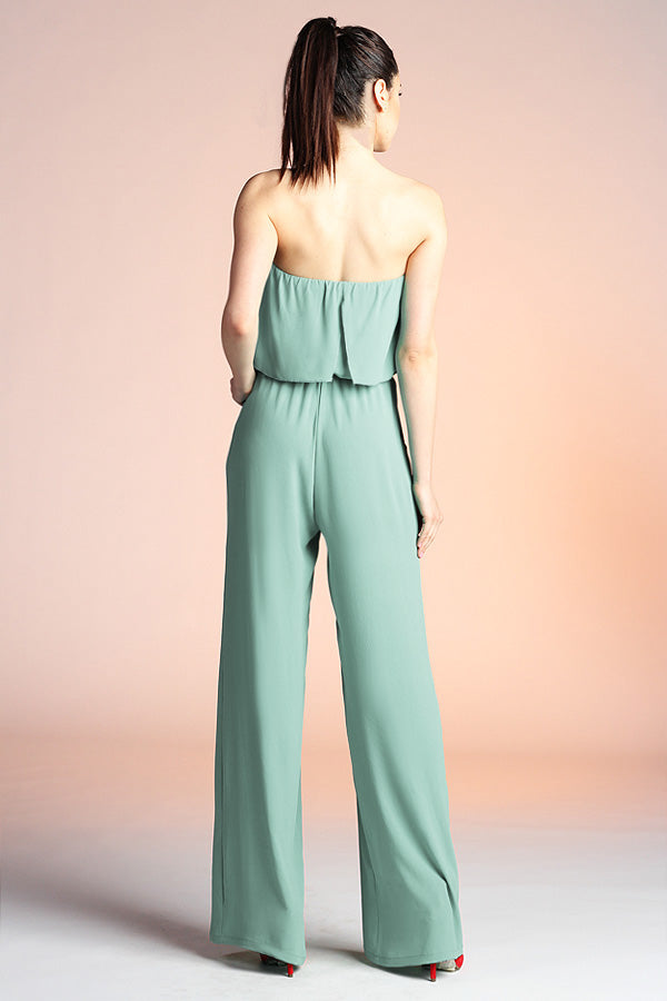 Simple Strapless Jumpsuit