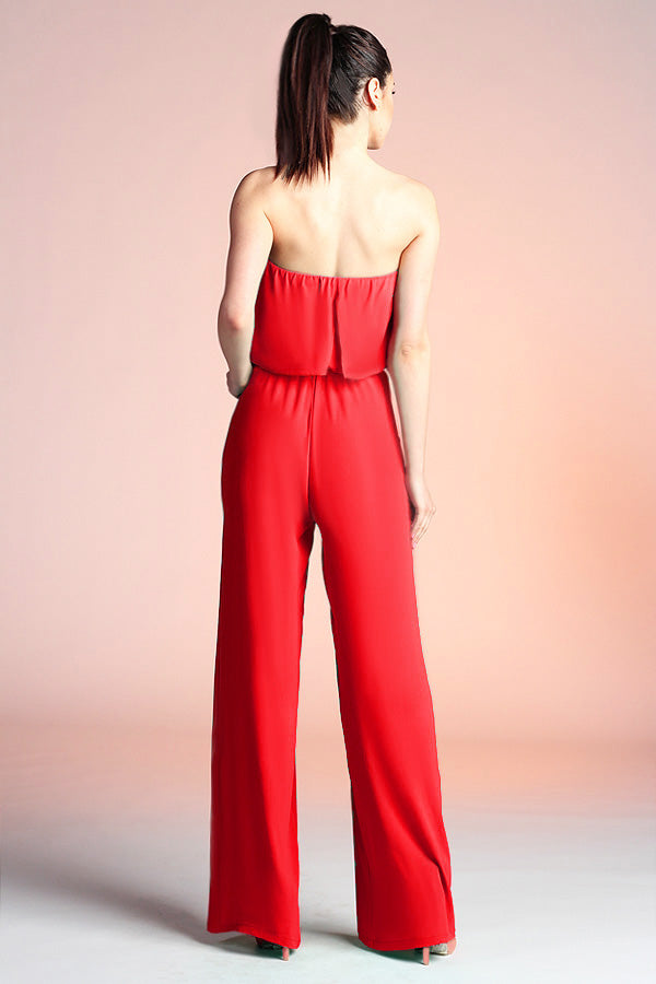 Simple Strapless Jumpsuit