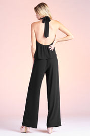 Teardrop Keyhole Halter Jumpsuit