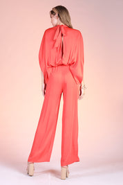 Mock Neck Caftan Jumpsuit