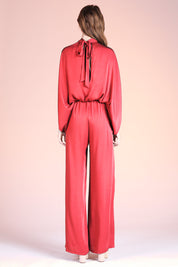 Mock Neck Caftan Jumpsuit