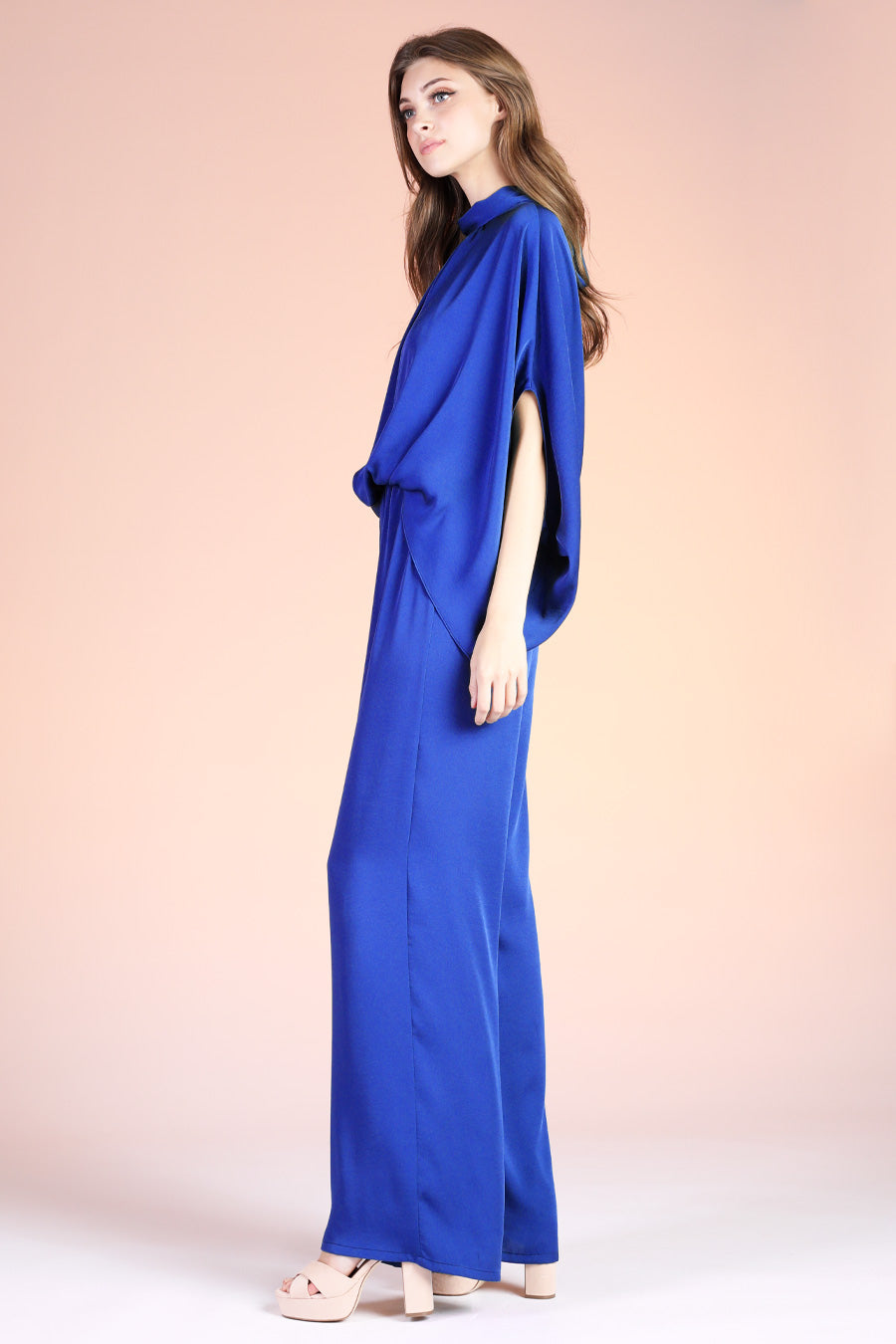 Mock Neck Caftan Jumpsuit