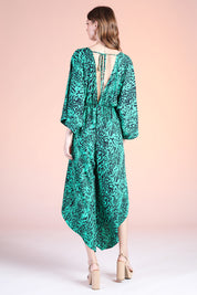 Vivid Leopard Kimono Jumpsuit