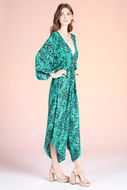 Vivid Leopard Kimono Jumpsuit