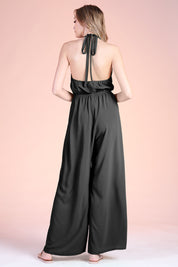 Tie-Front Halter Jumpsuit