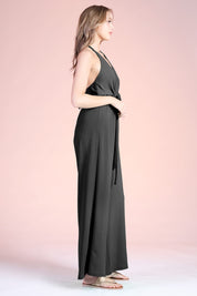 Tie-Front Halter Jumpsuit