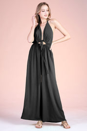 Tie-Front Halter Jumpsuit